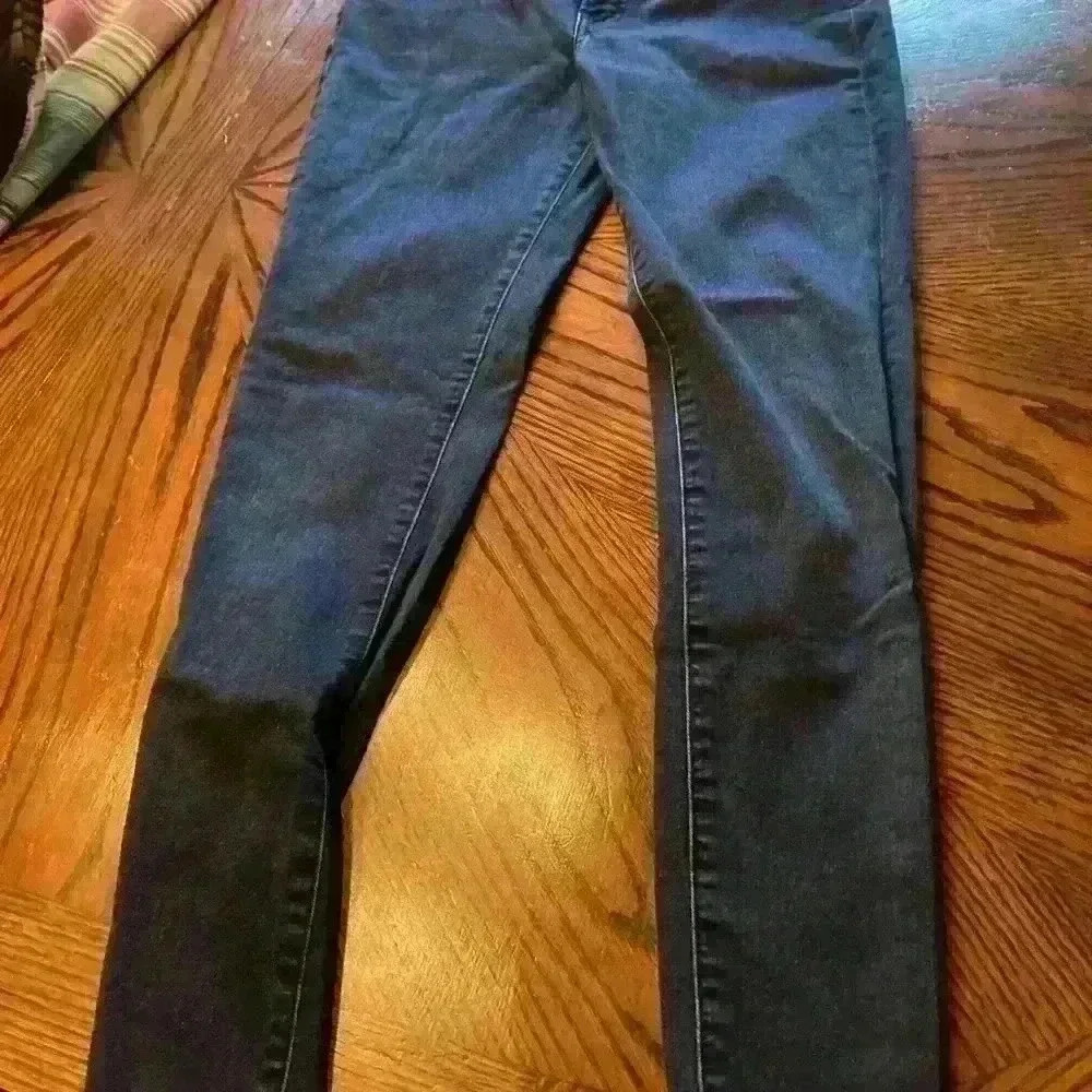Express 4R skinny high rise jeans dark blue denim